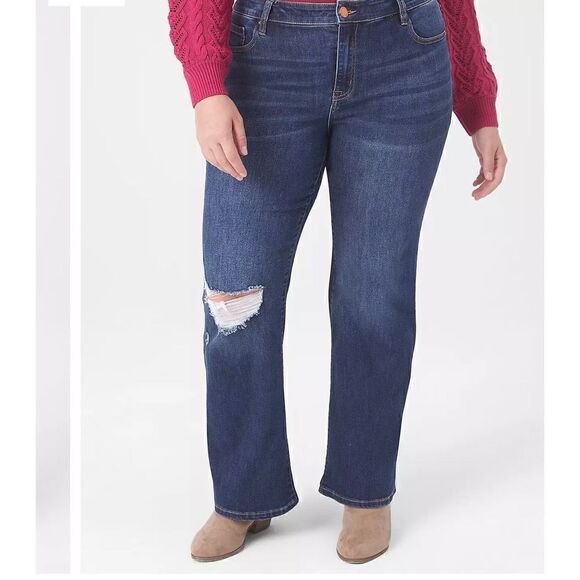 Lane Bryant Signature Fit Cozy Midrise Boot Cut Jeans, 16. NWT - Picture 1 of 15